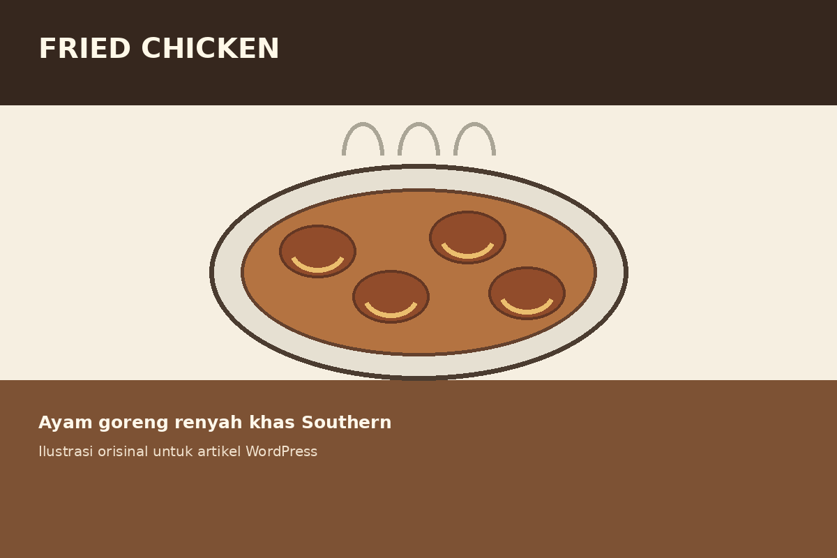 Ilustrasi Southern fried chicken