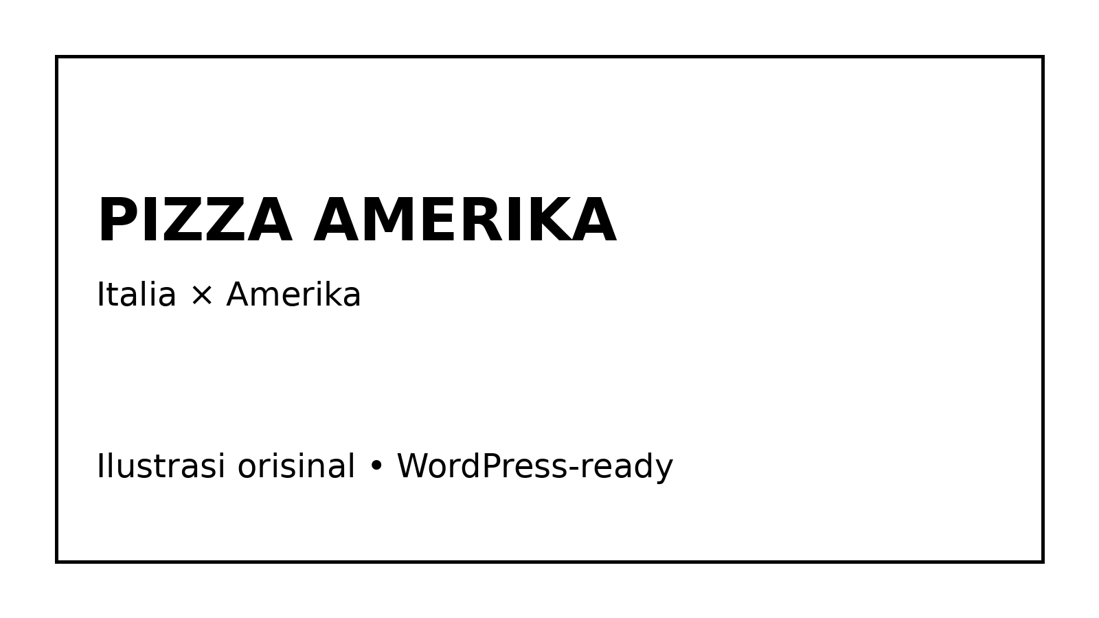 Ilustrasi pizza Amerika