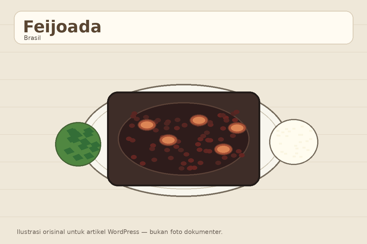 Ilustrasi feijoada khas Brasil