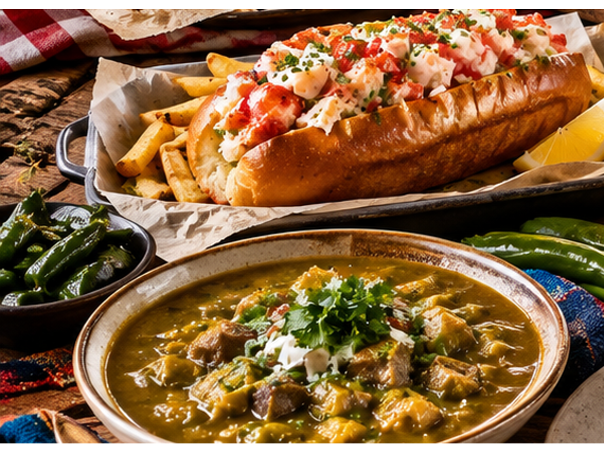 Ilustrasi lobster roll New England