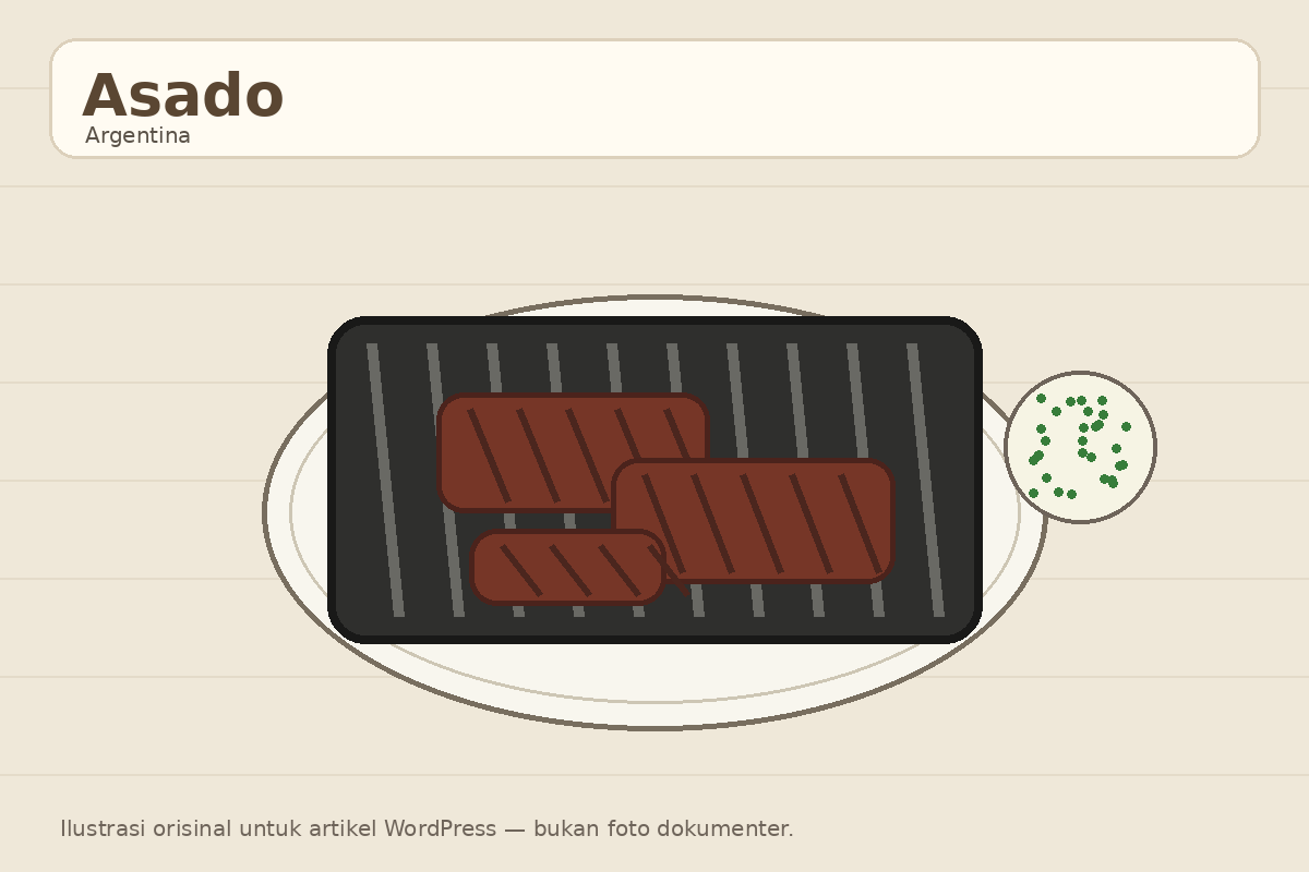 Ilustrasi asado Argentina