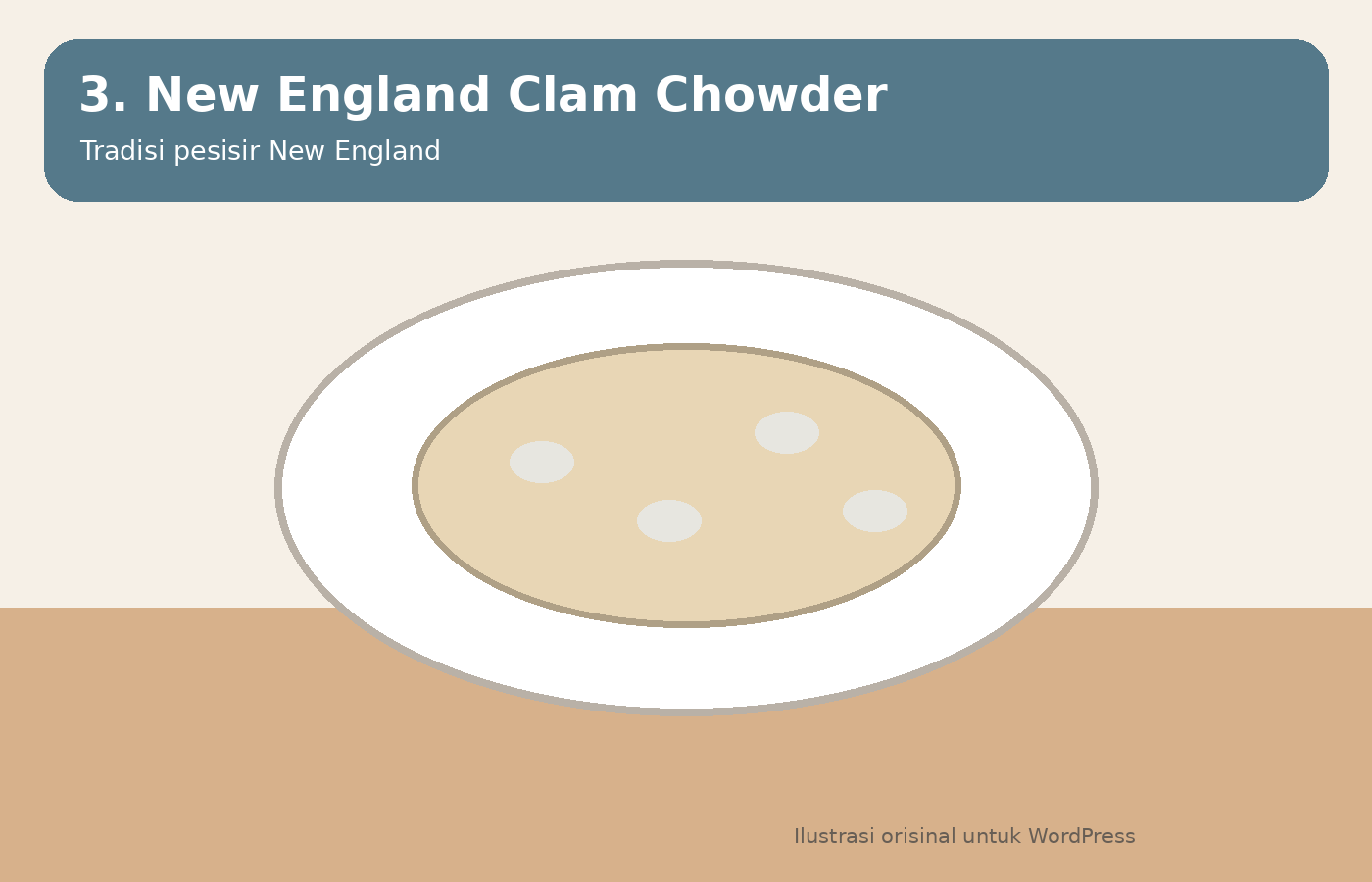 Ilustrasi New England clam chowder