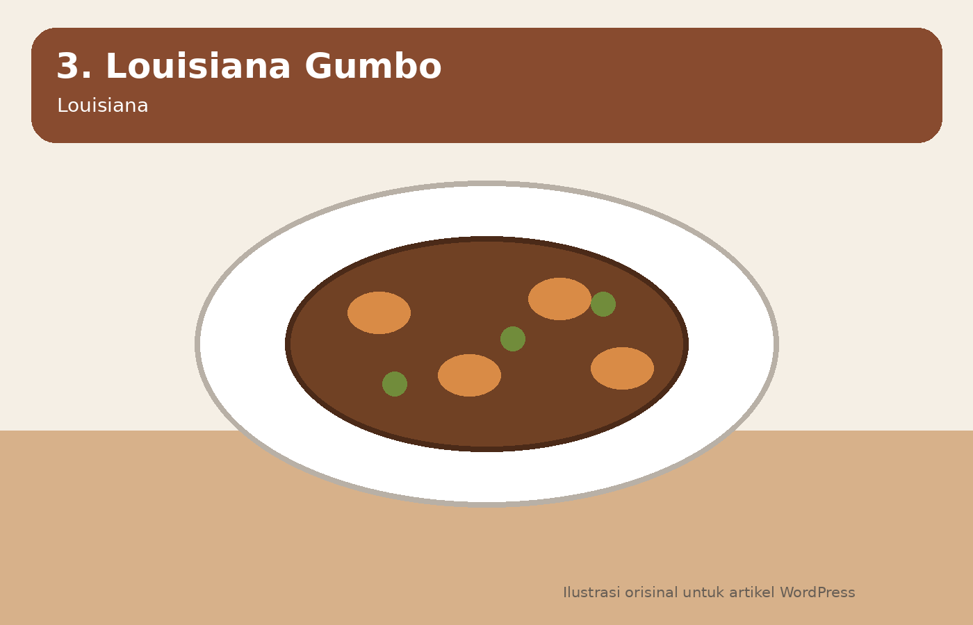 Ilustrasi gumbo Louisiana