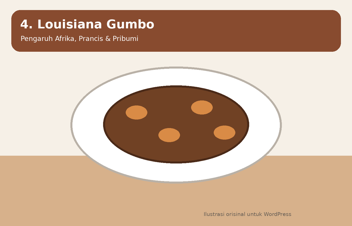 Ilustrasi gumbo Louisiana