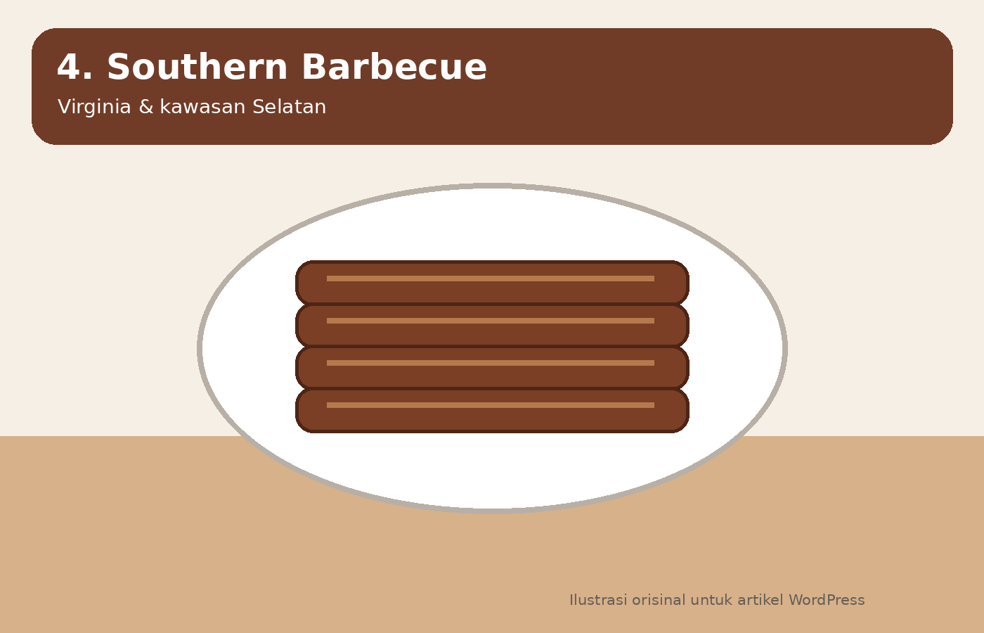 Ilustrasi Southern barbecue
