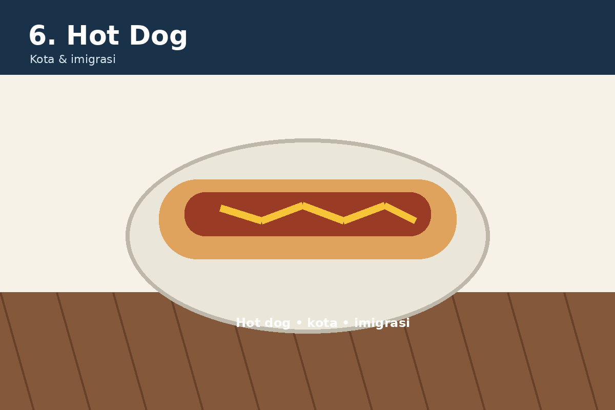 Ilustrasi hot dog Amerika