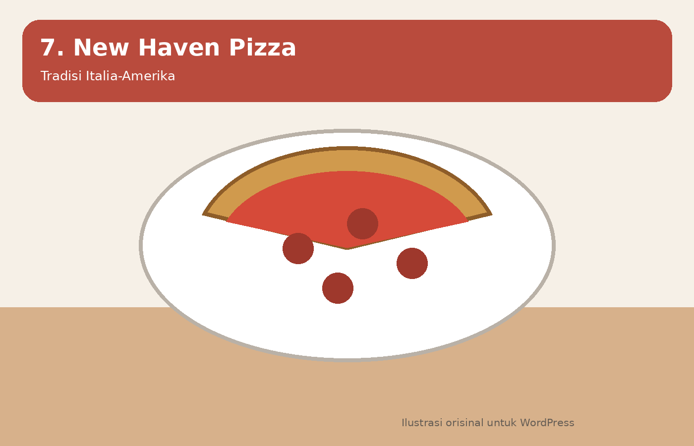 Ilustrasi New Haven-style pizza
