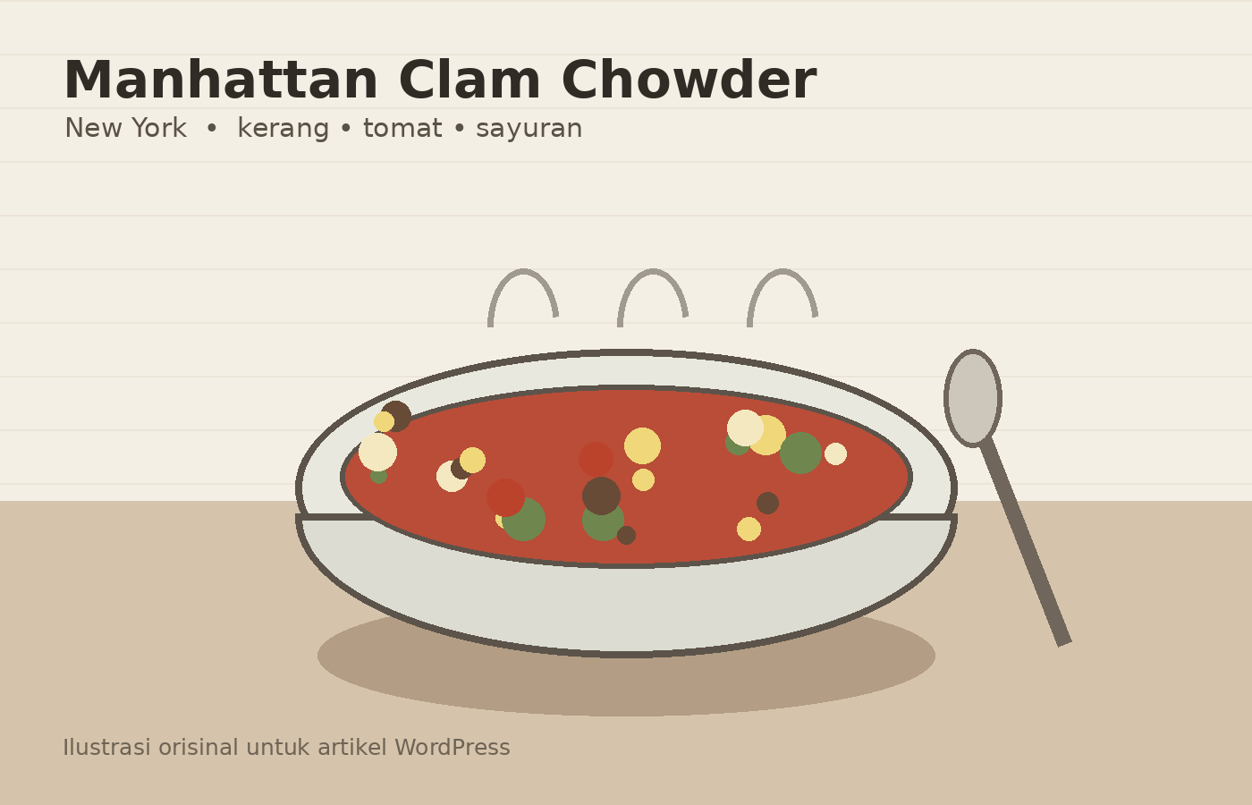 Ilustrasi Manhattan Clam Chowder