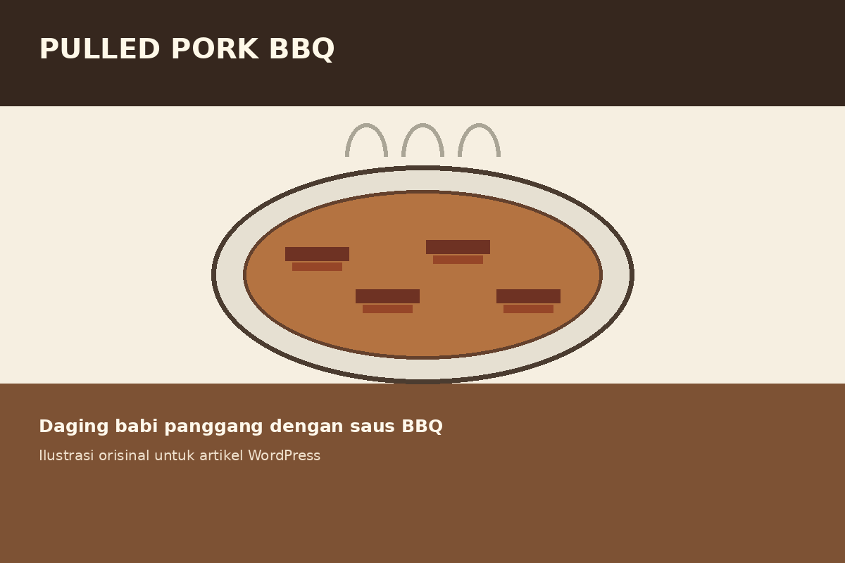 Ilustrasi pulled pork barbecue
