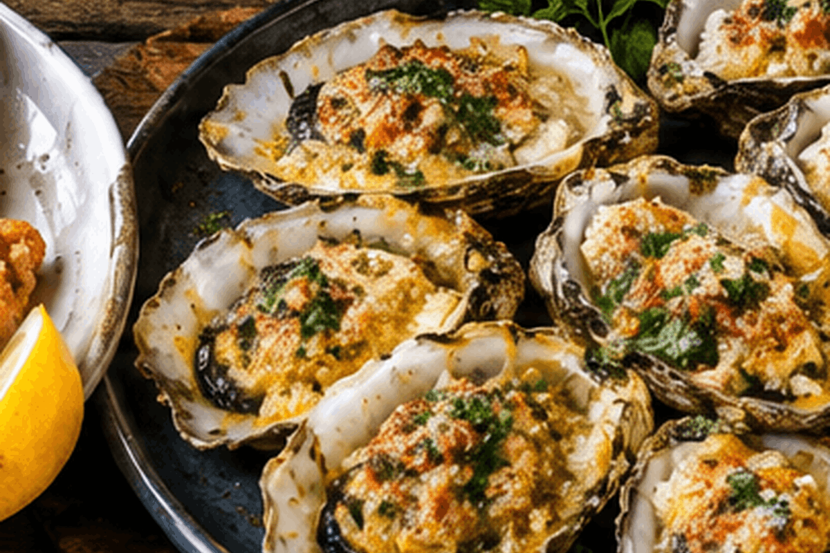 Baked oysters
