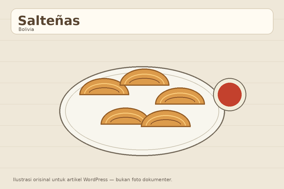 Ilustrasi salteñas khas Bolivia