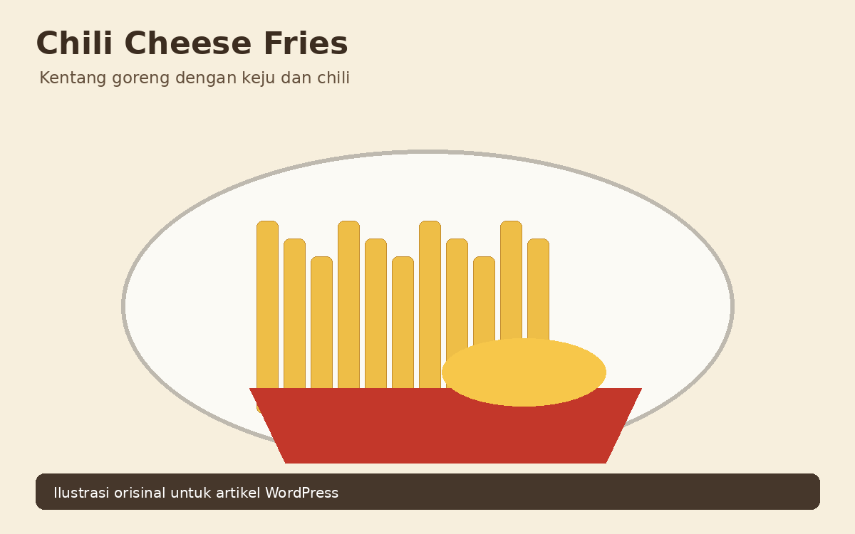 Ilustrasi 10. Chili Cheese Fries