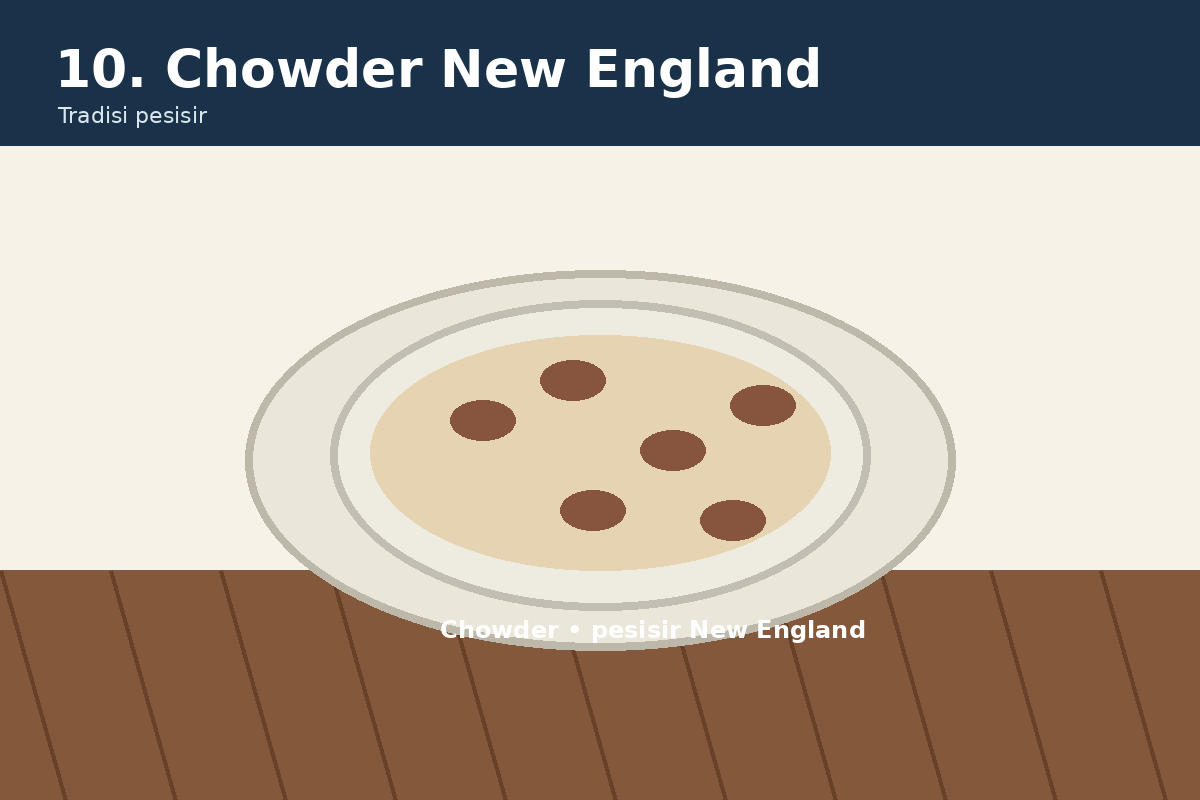 Ilustrasi New England clam chowder