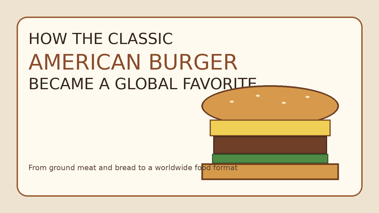 Illustration of a classic American hamburger