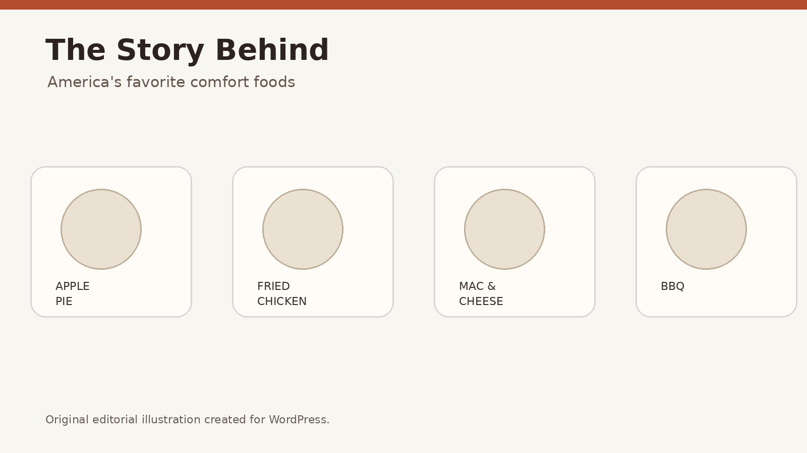 Illustration of American comfort foods