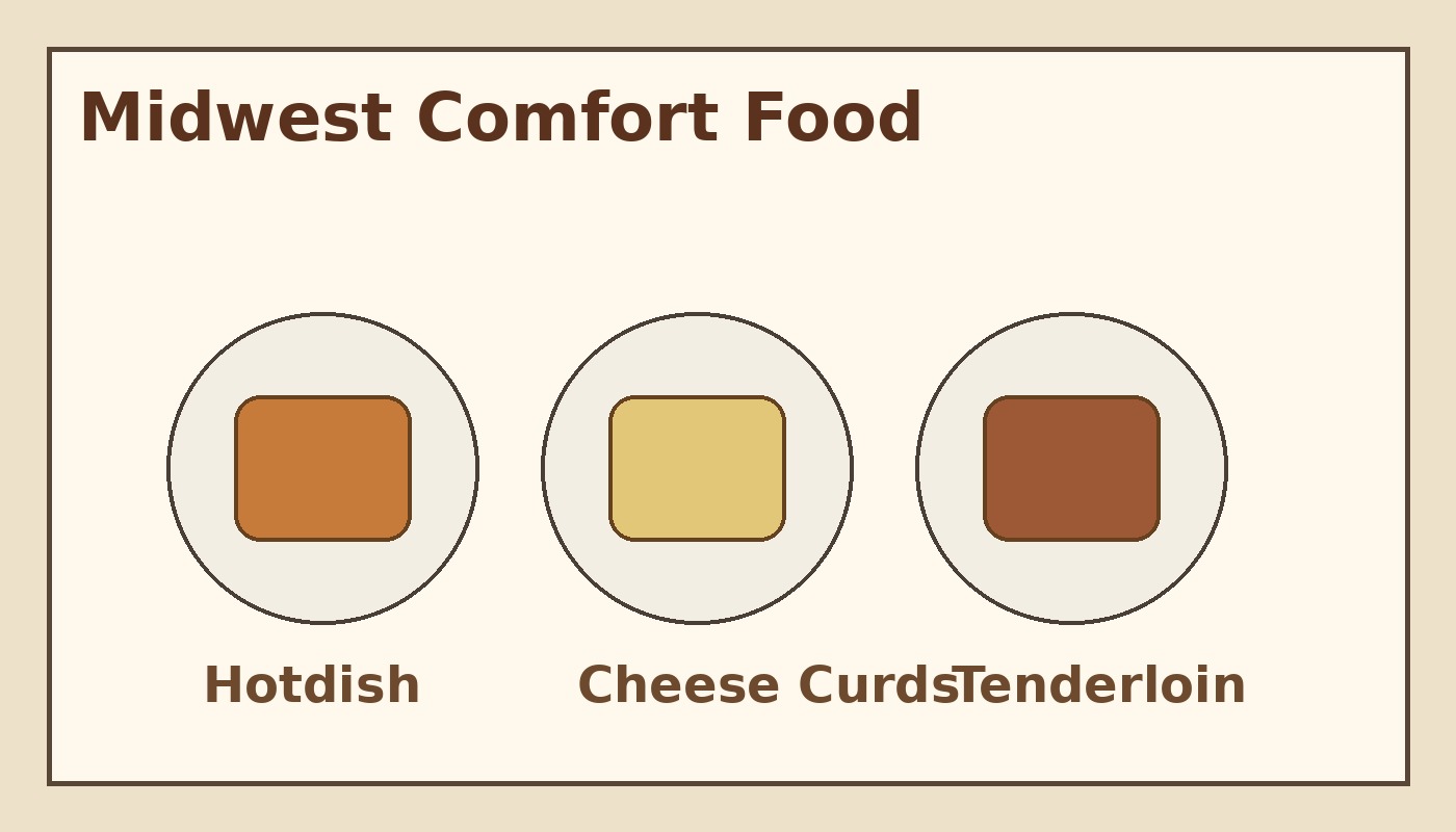 Ilustrasi comfort food khas Midwest Amerika
